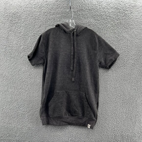 Free Planet Other - Free Planet Short Sleeve Hoodie Mens Medium Gray Pull Over Sweatshirt